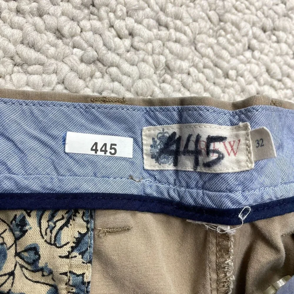 J.Crew 445 Shorts Mens 32 Cotton Beige Chino Straight Solid 10